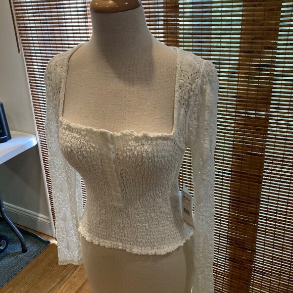 Unworn with tag Free People Cream Top size  Small - Picture 1 of 8